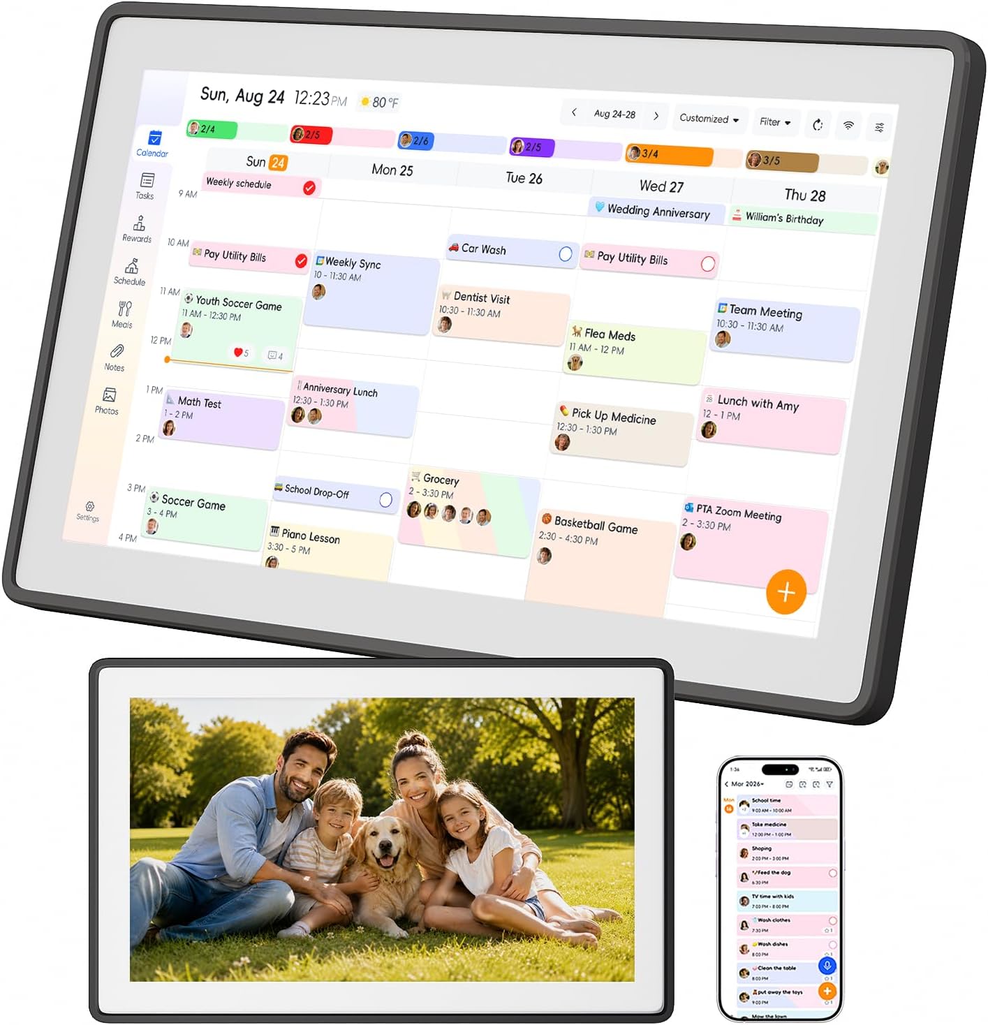 15.6" Digital Family Calendar: Our Busy-Life Command Center