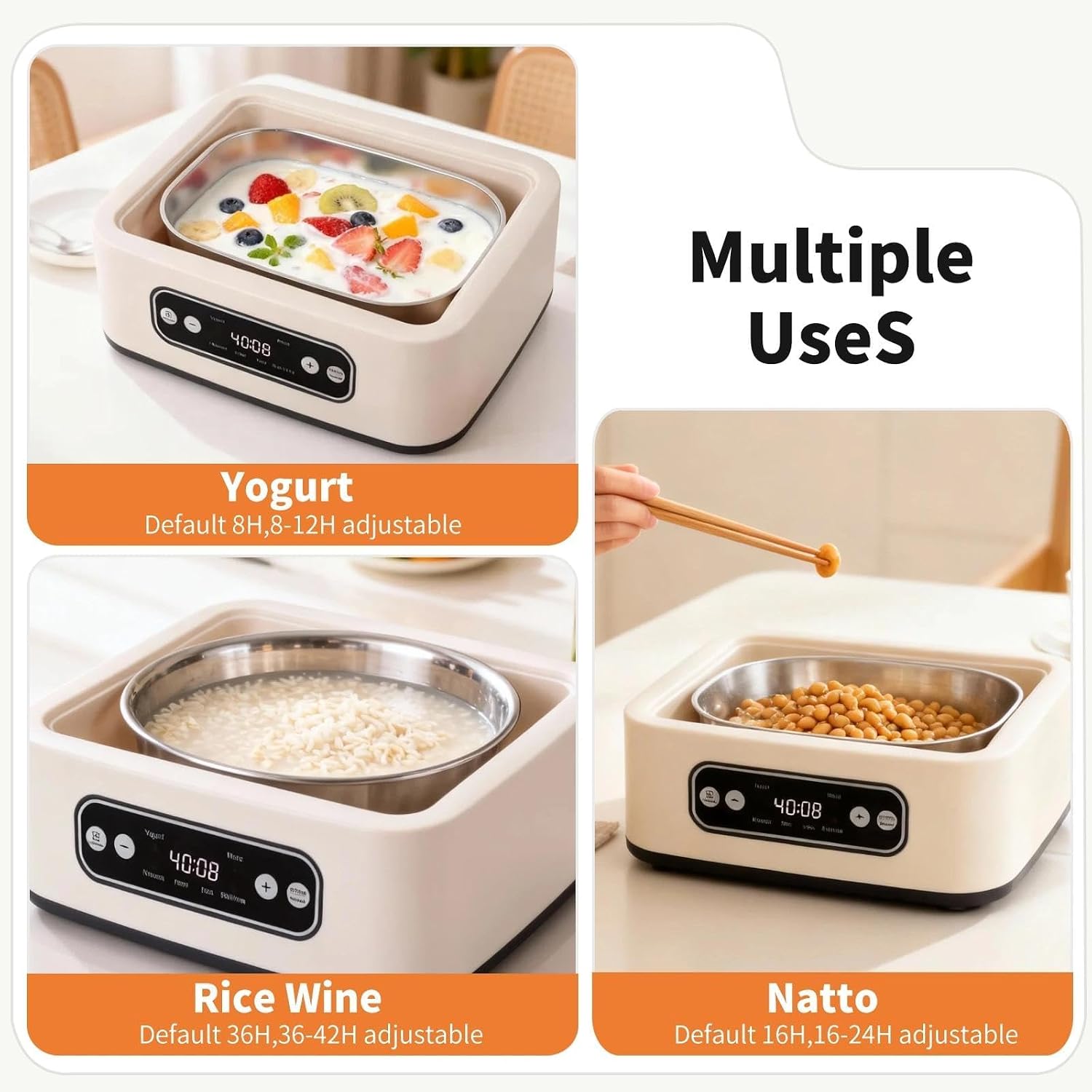 Yogurt Maker with Timer & Temperature Control: The One I Use